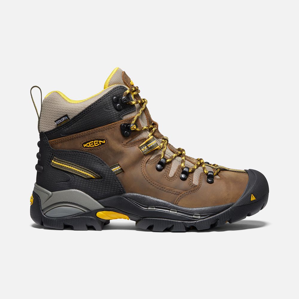 Keen Laarzen Heren Bruin/Zwart - Pittsburgh 6" (Steel Toe) - 10876-DUAH